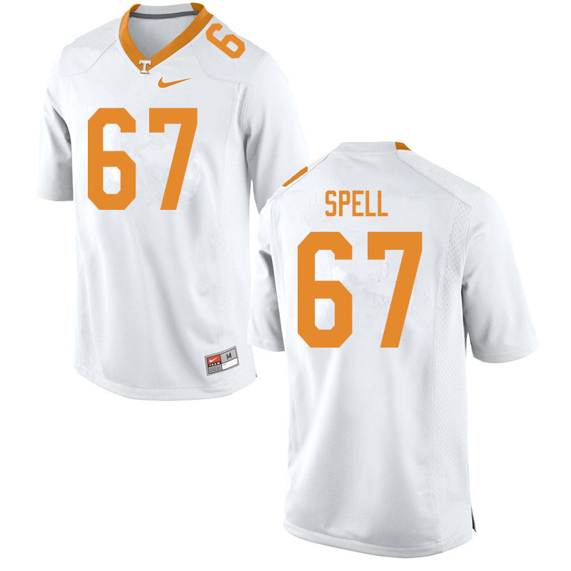 Men #67 Airin Spell Tennessee Volunteers College Football Jerseys Sale-White